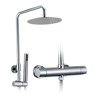 Modern exposed thermostatic shower faucet set for bathroom