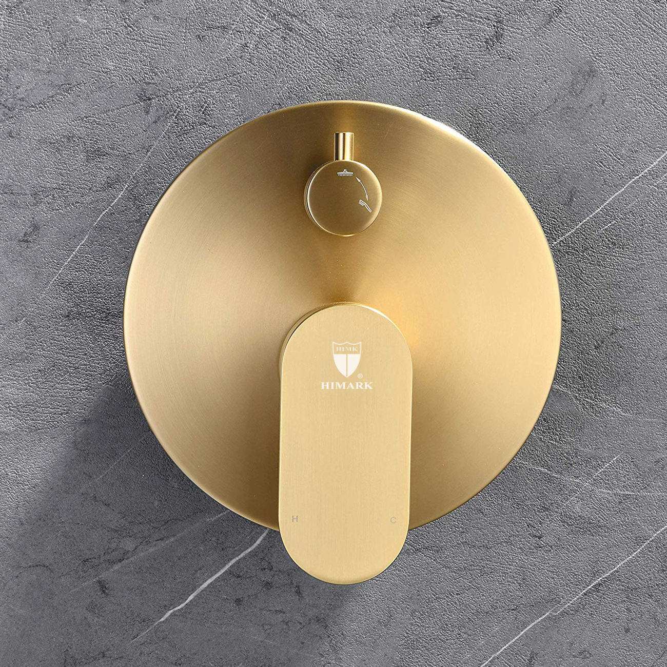 brushed gold shower valve
