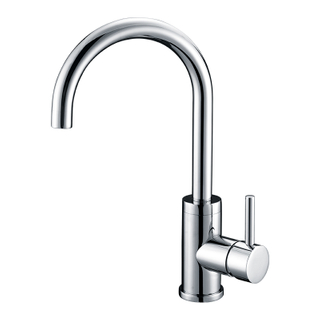 Chrome polished single handle kitchen sink faucets