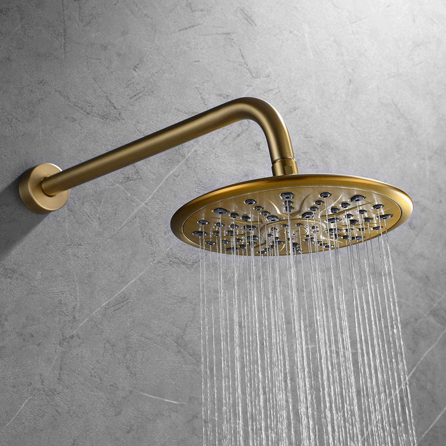 brushed gold shower head