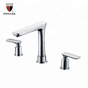 HIMARK cupc brass modern 3 holes dual handle lavatory sink faucet