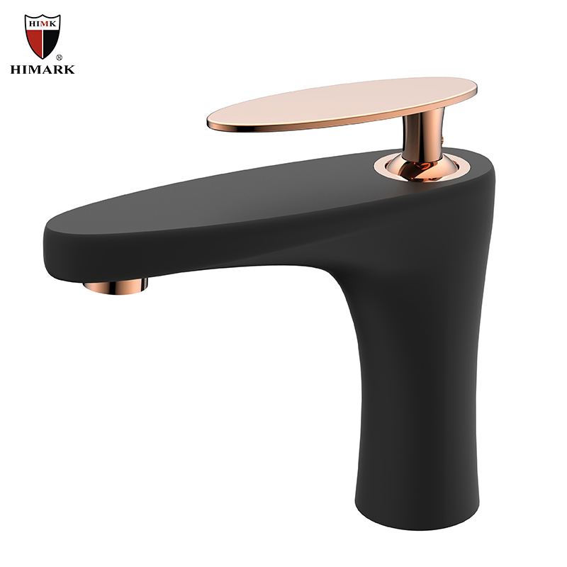 Brass chrome polished one handle bathroom sink faucet