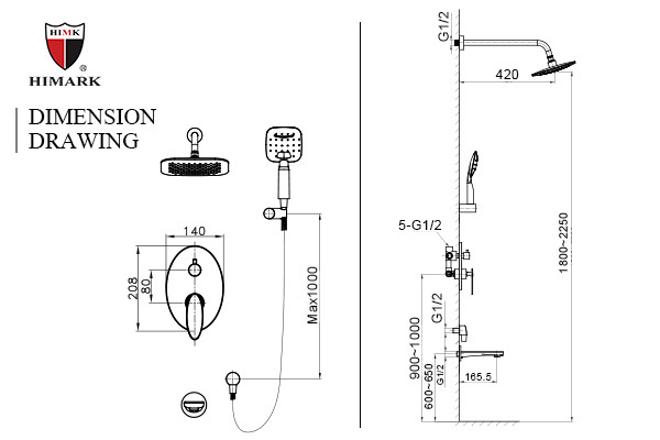 concealed shower faucet
