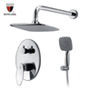 HIMARK modern 3 function brass chrome bathroom shower mixer faucet set
